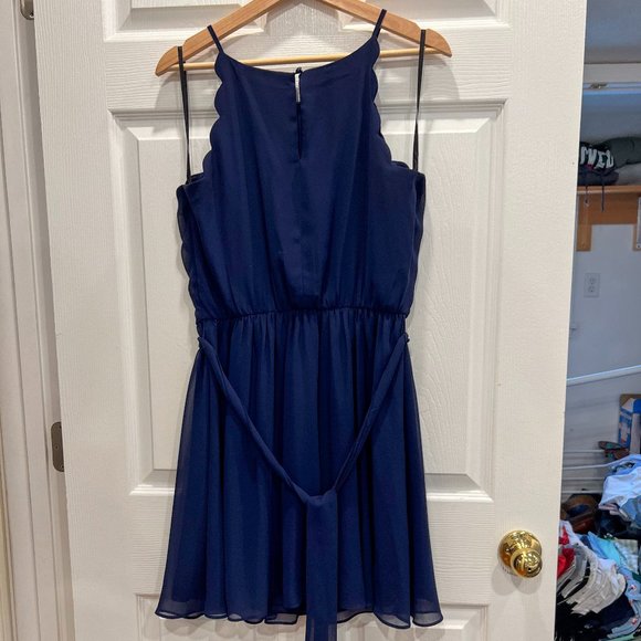 Iz Byer Scalloped Edge A-Line Dress, Size L - Picture 5 of 7